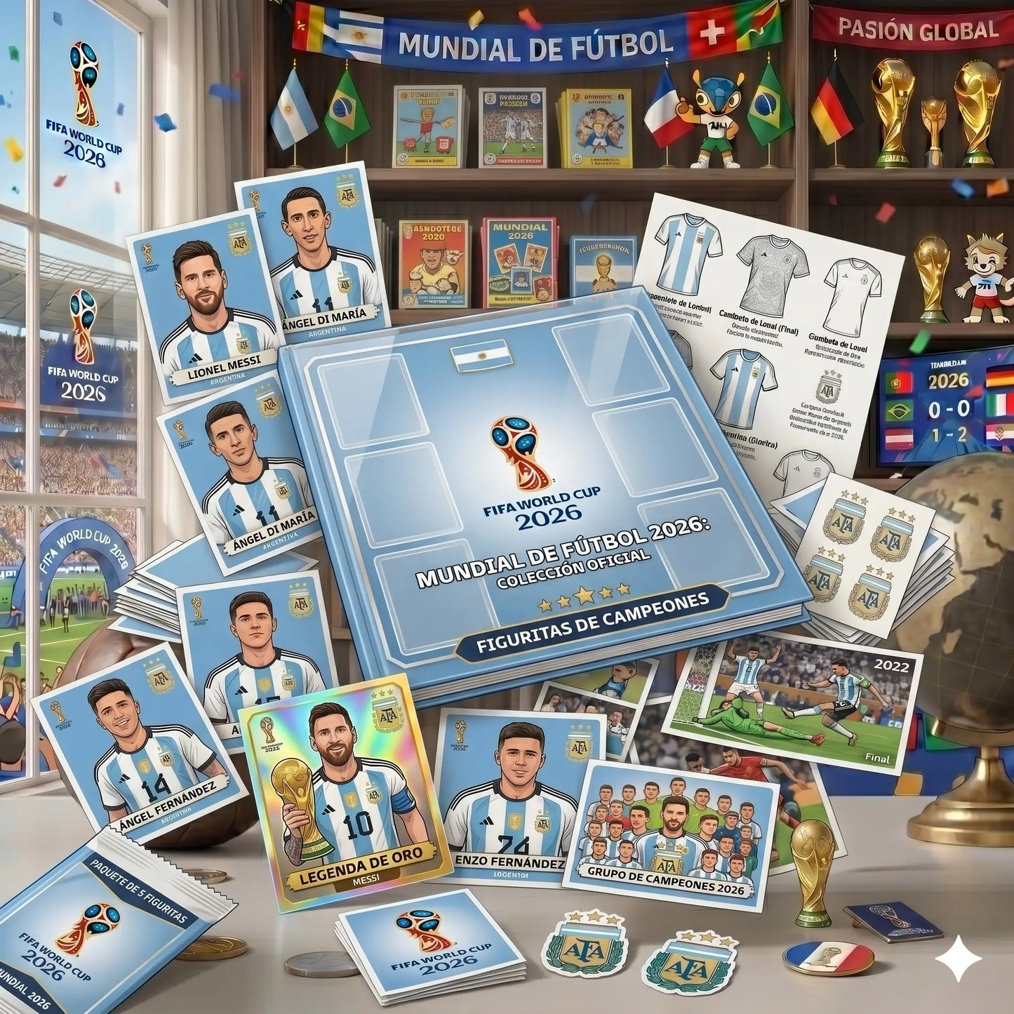 🇦🇷 Plantel Completo Seleccion Argentina 🇦🇷 - Figuritas Album Mundial 2026