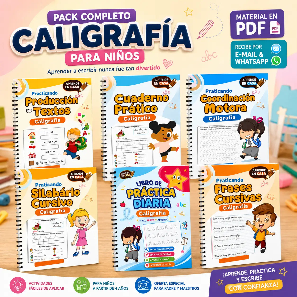 ✍🏼 Kit de Caligrafía: 350 actividades listas para imprimir