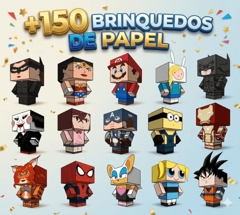 👾 +150 Muñecos de Papel - Super Heroes, Animales, Personajes y mucho mas!